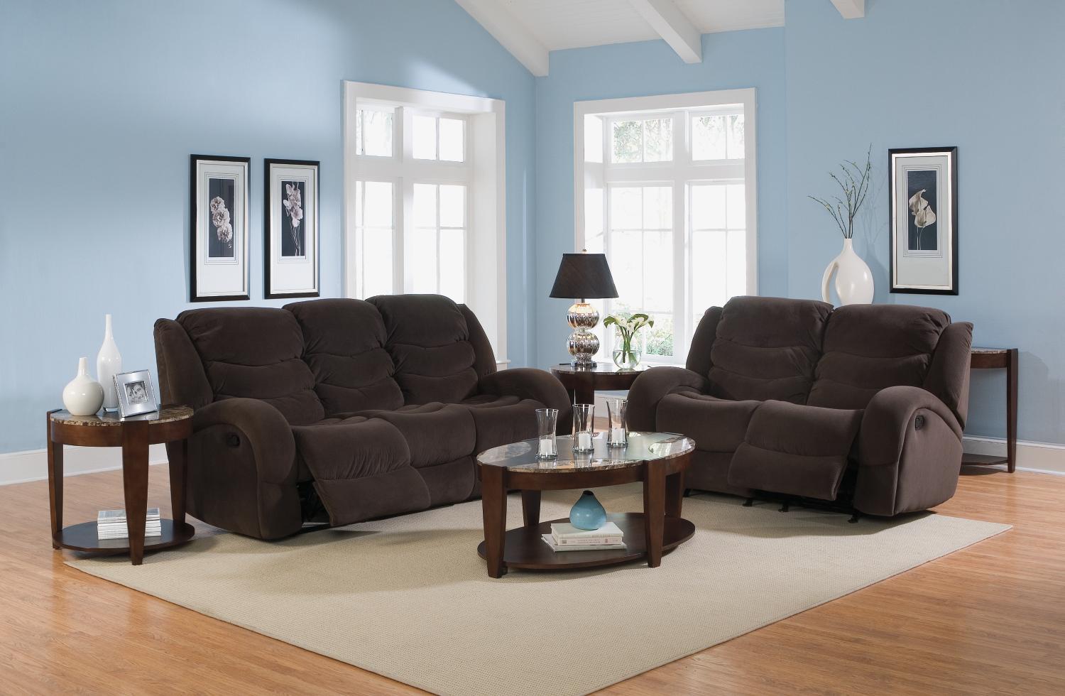 Brady Chocolate 2-pc Sofa & Loveseat Package